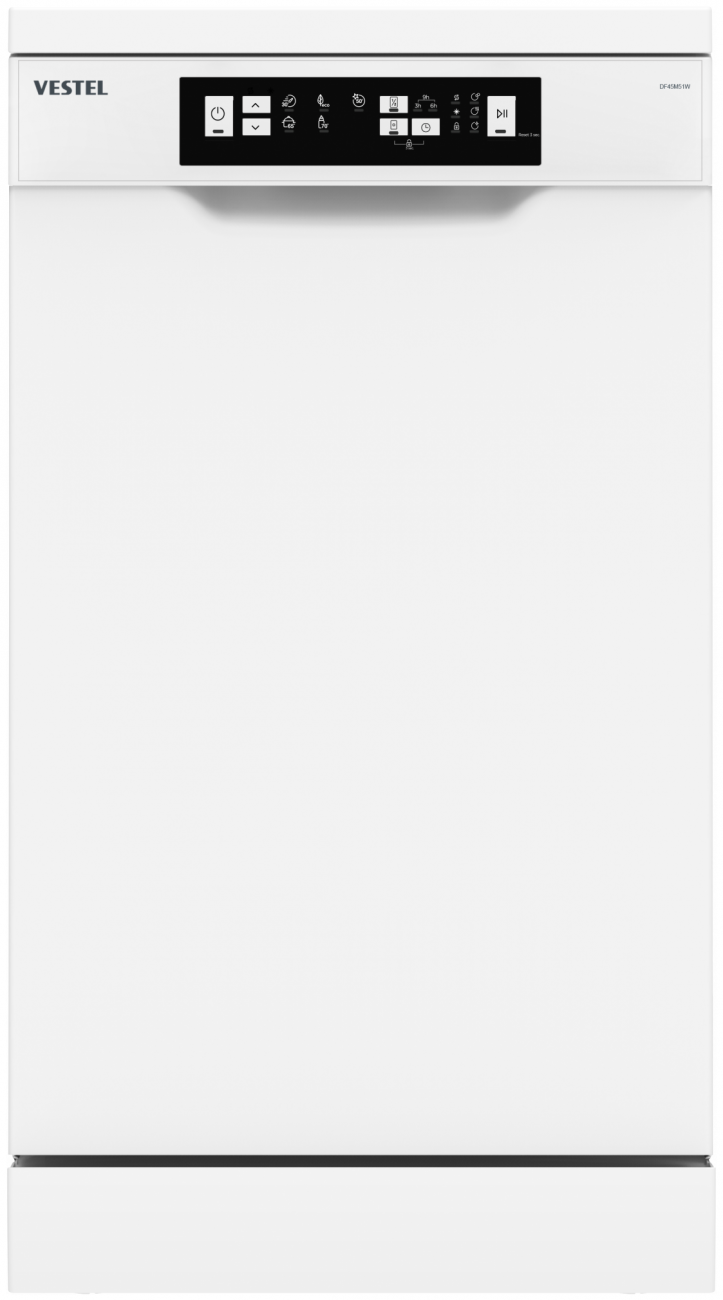 Посудомоечная машина 45см VESTEL DF45M51W белый (диспл, 10 компл) – купить  в Симферополе, Севастополе, Феодосии, Крыму: цена, фото, отзывы | Электрон